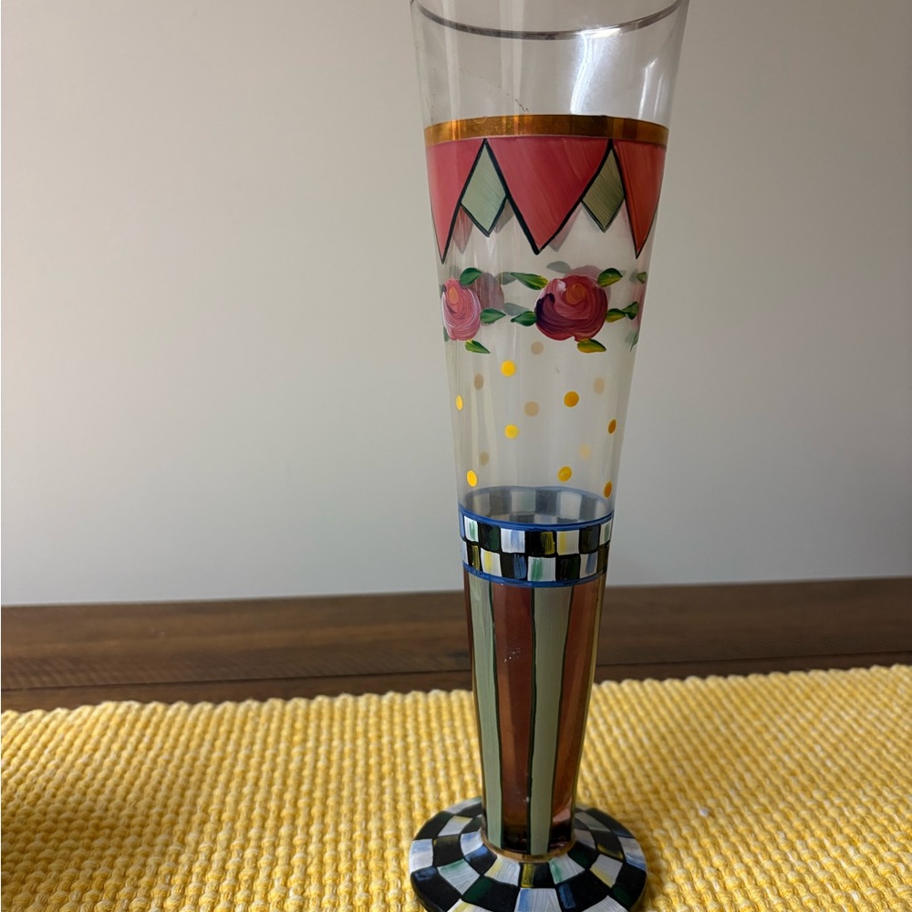 MacKenzie-Childs Colorful Floral Glass